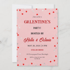 Valentine Party Invitation Printable Template Inbjudningar