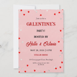 Valentine Party Invitation Printable Template Inbjudningar