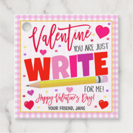 Valentine Pencil Gift-Märkre Gåvor Etiketter