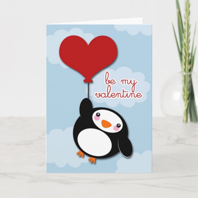 Valentine PENGUIN - kort (Framsida)