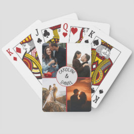Valentine personlig fotocollage och namn casinokort