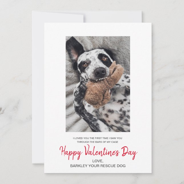 Valentine Photo från Hund Julkort (Framsida)