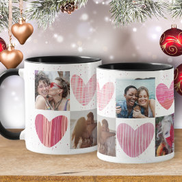 Valentine Photo Heart Collage Mugg
