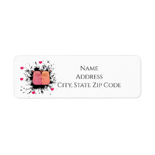 Valentine Piggies Return-adressetikett Returadress Etikett