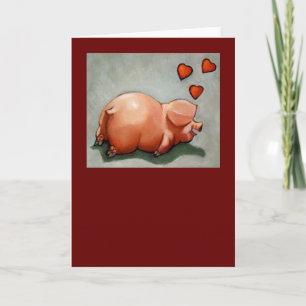 VALENTINE PIGGY: ARTWORK: HEARTS HELGKORT