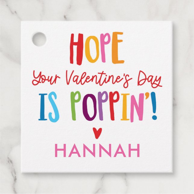 Valentine Pop IT favoriserar Kids Valentine Gåvor Etiketter (Framsida)