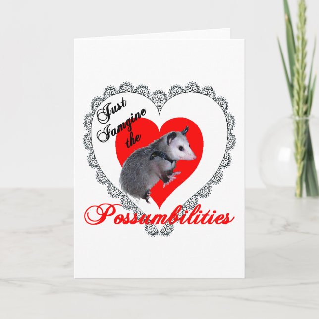 Valentine Possum Helgkort (Framsida)