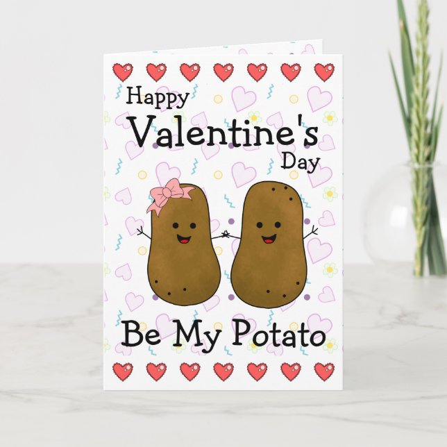 Valentine Potatis Personlig  Helgkort (Framsida)