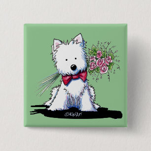 Valentine Prince Westie Pin-knapp Knapp