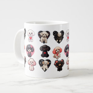 Valentine Pudel Hund HUNDÄLSKARE Jumbo Mugg