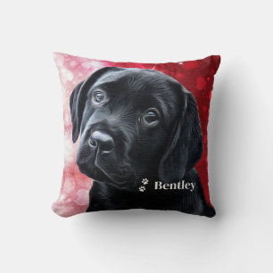 Valentine Puppy - Black Labrador - Lab Puppy Kudde