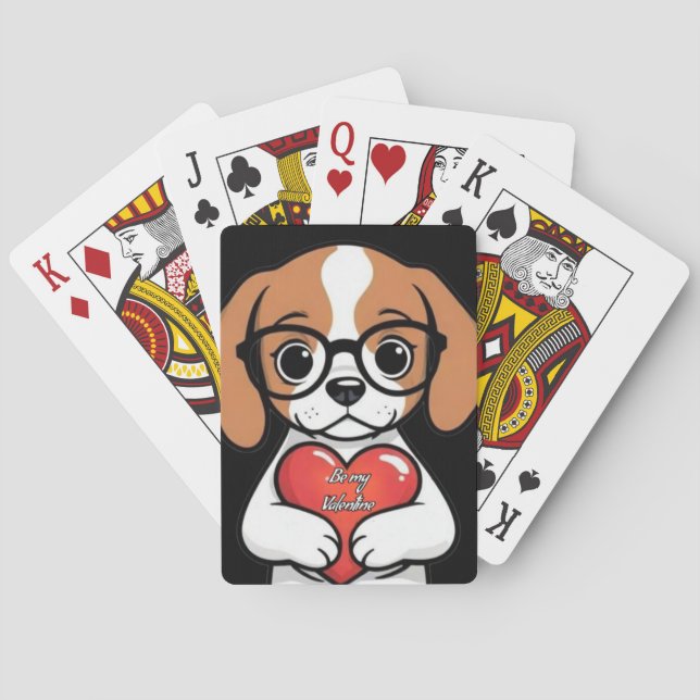 Valentine Puppy Casinokort (Baksidan)
