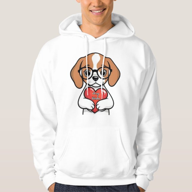 Valentine Puppy Hoodie (Framsida)