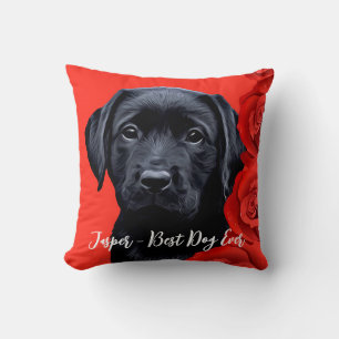 Valentine Puppy Ro - Labrador - Svart lab Kudde