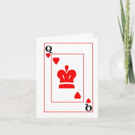 Valentine Queen of Hearts Card Kort