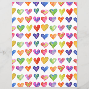 Valentine Rainbow Hearts Papprare Lakan