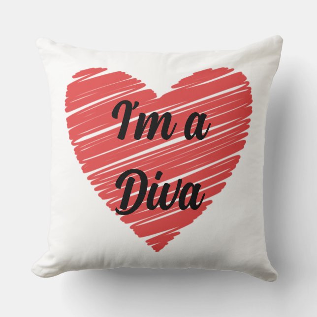 Valentine Red Happy heart romance graphic Kudde (Framsida)