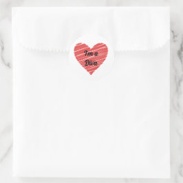 Valentine Red Happy heart romance graphic Runt Klistermärke