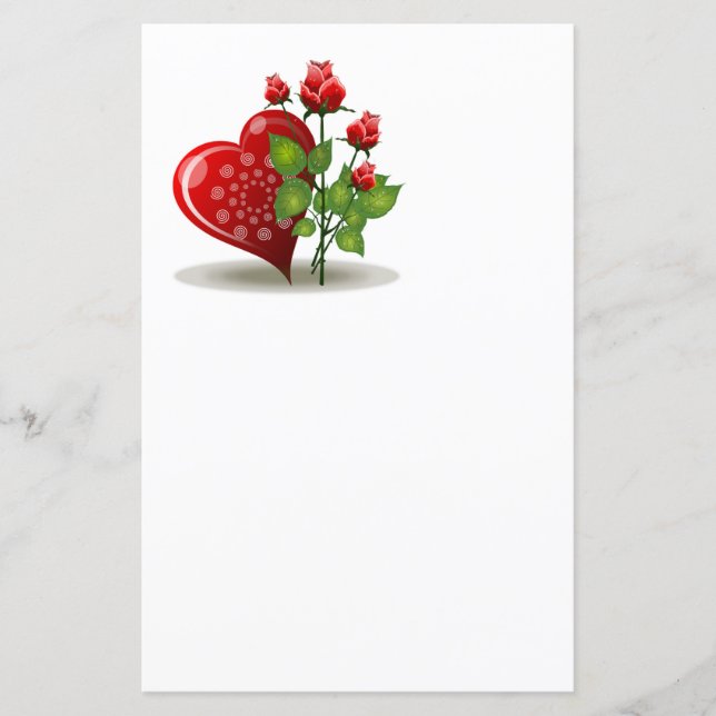 VALENTINE RED HEART AND RÖD ROS (Framsida)