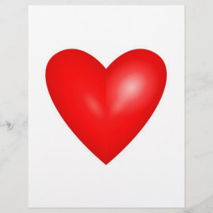 Valentine Red Heart Bröllop Reklamblad