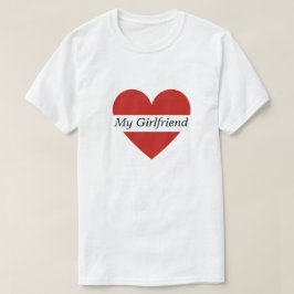 Valentine Red Heart - eget namn, handvit T-Shirt