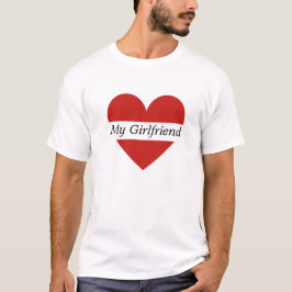 Valentine Red Heart - eget namn, handvit T-Shirt