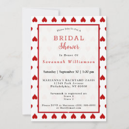 Valentine Red Heart Möhippa Inbjudningar