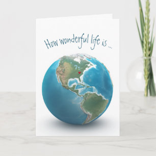 Valentine Red Heart på planeten Earth Kort