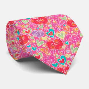 Valentine Red Hearts and Flowers Mönster Slips