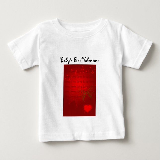 Valentine Red Hearts Tee Shirt (Framsida)