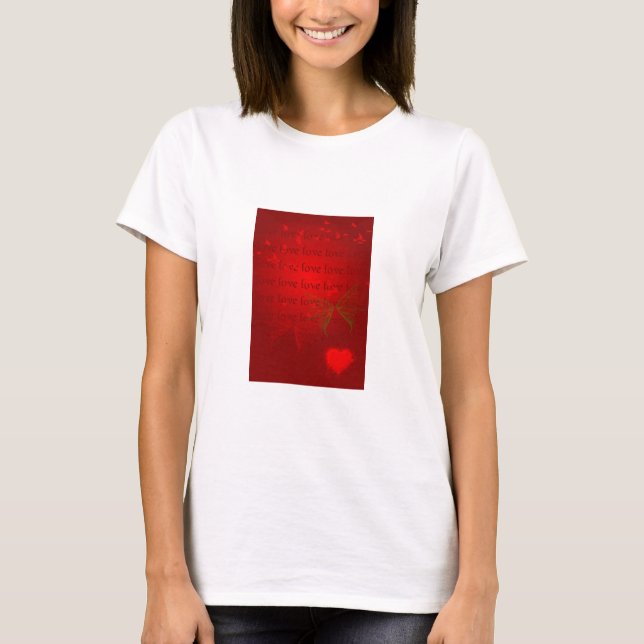 Valentine Red Hearts Tee Shirt (Framsida)