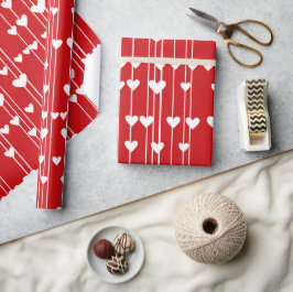 Valentine Red white Kärlek minimalis Presentpapper