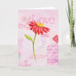 Valentine Religiösa Red Daisy Greeting Card Kort