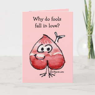 Valentine Riddle Foolish Kärlek Card Helgkort