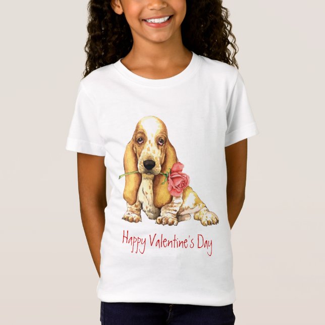 Valentine Ro Basset T-shirt (Framsida)