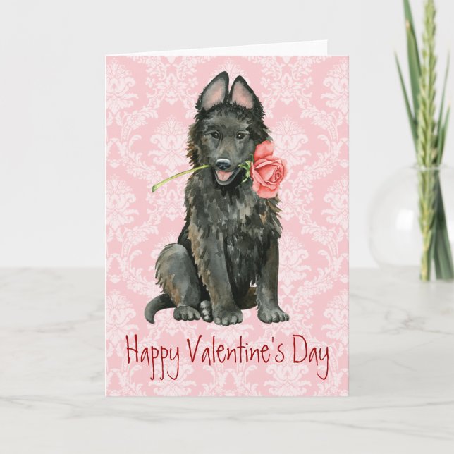 Valentine Ro belgiska Sheepdog Helgkort (Framsida)