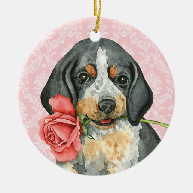 Valentine Ro Bluetick Julgransprydnad Keramik (Framsidan)