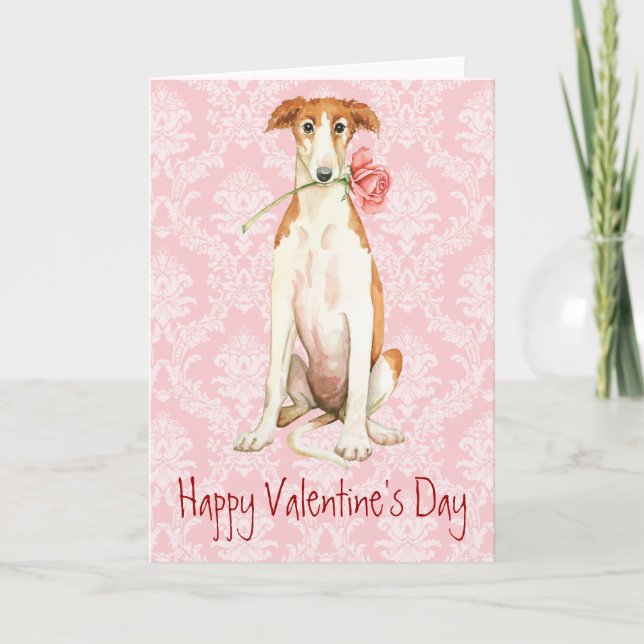 Valentine Ro Borzoi Helgkort (Framsida)