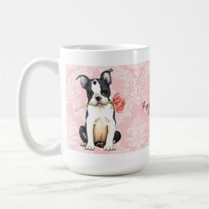 Valentine Ro Boston Terrier Kaffemugg