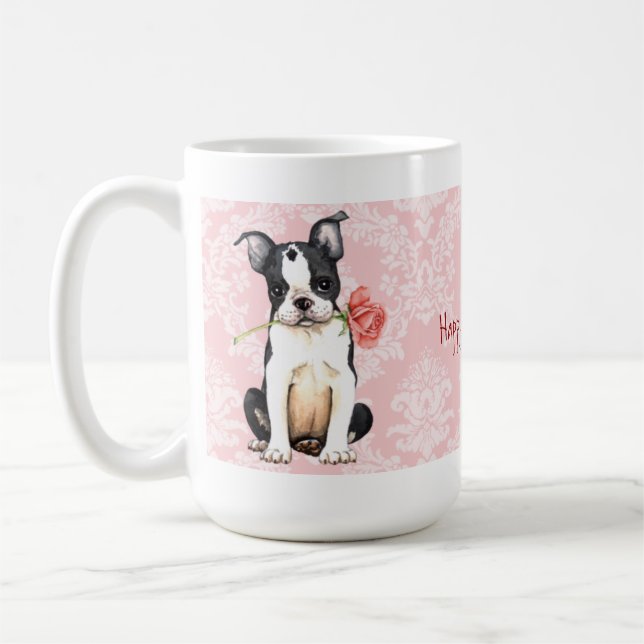Valentine Ro Boston Terrier Kaffemugg (Vänster)