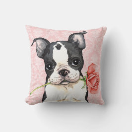 Valentine Ro Boston Terrier Kudde