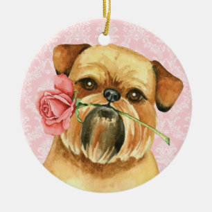 Valentine Ro Bryssel Griffon Julgransprydnad Keramik