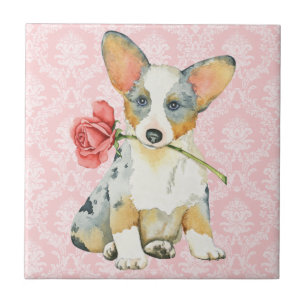 Valentine Ro Cardigan Welsh Corgi Kakelplatta