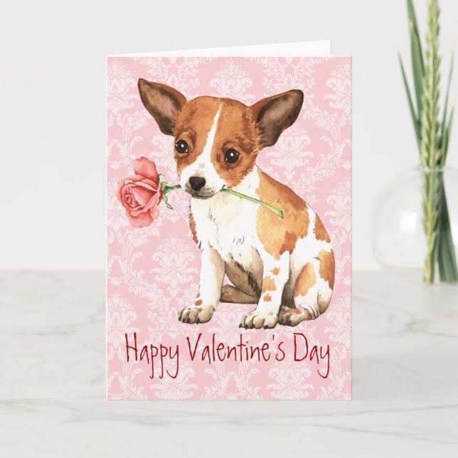 Valentine Ro Chihuahua Helgkort (Framsida)