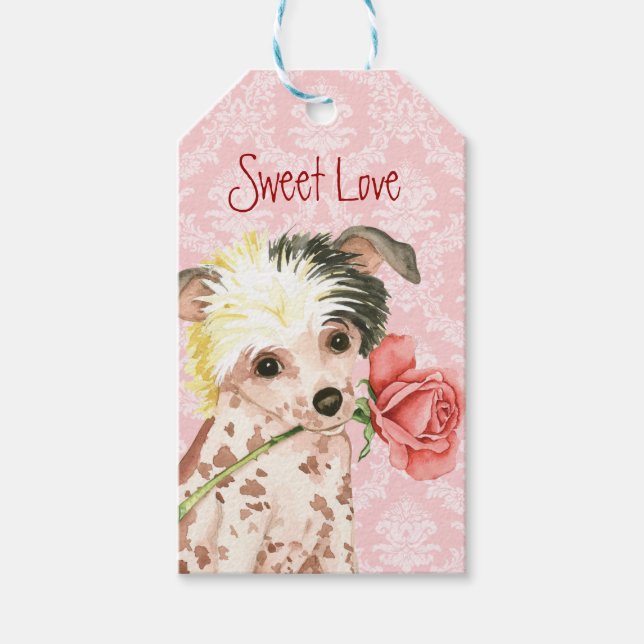 Valentine Ro Chinese Crested Presentetikett (Framsidan)