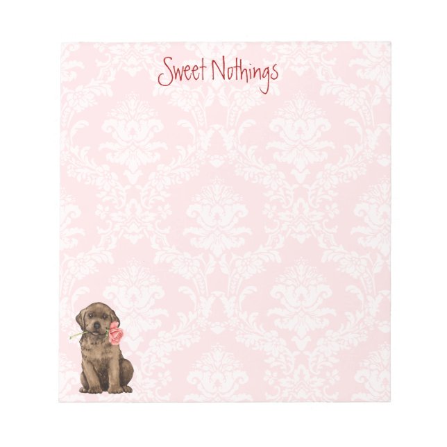 Valentine Ro Chocolate Lab Anteckningsblock (Framsida)