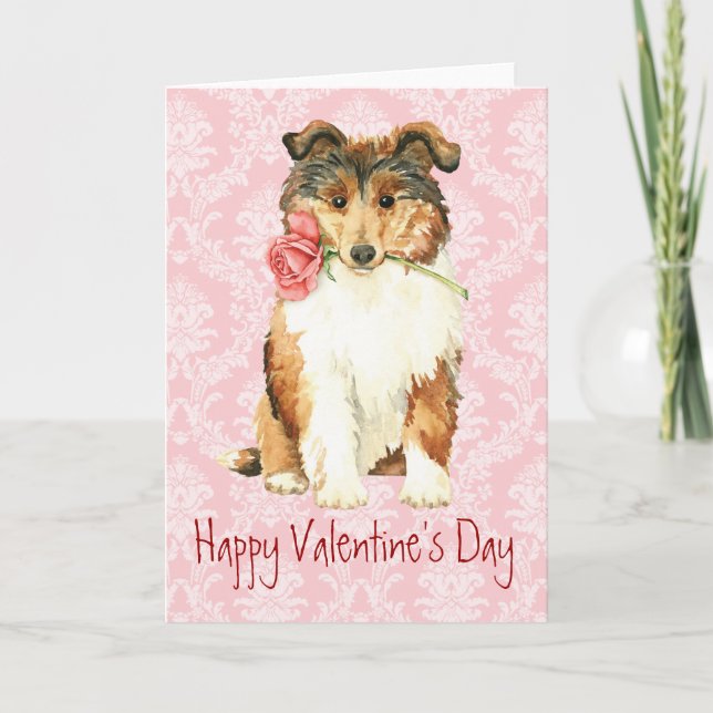 Valentine Ro Collie Helgkort (Framsida)