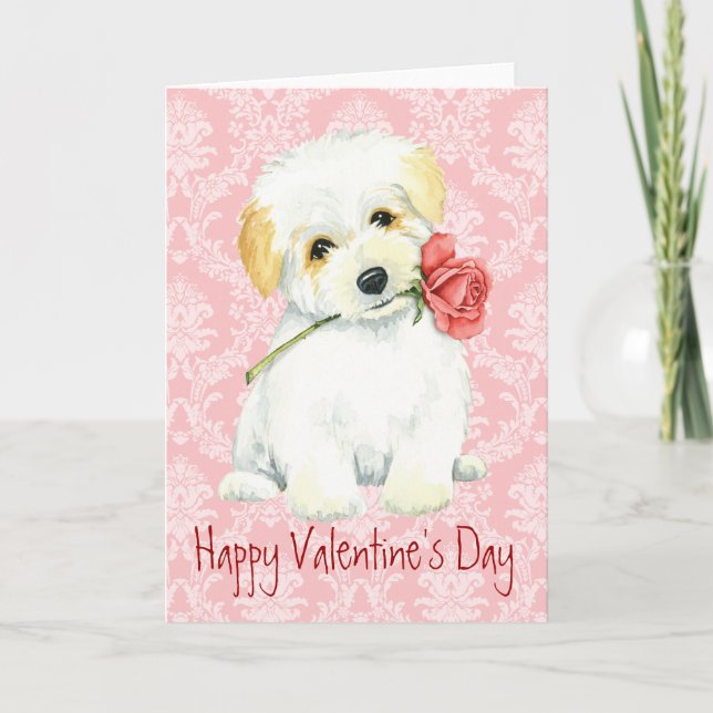 Valentine Ro Coton de Tulear Helgkort (Framsida)