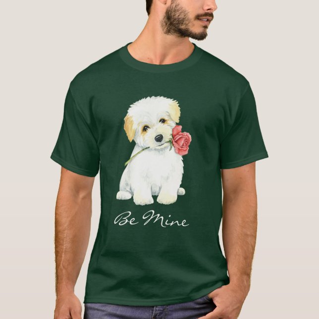 Valentine Ro Coton de Tulear Tee Shirt (Framsida)