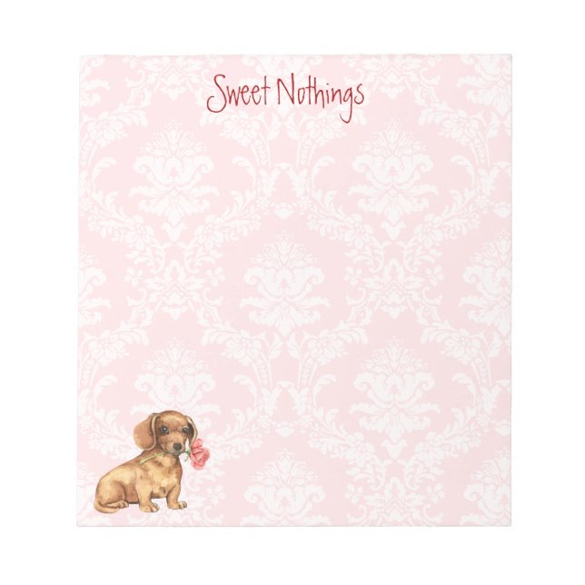 Valentine Ro Dachshund Anteckningsblock (Framsida)